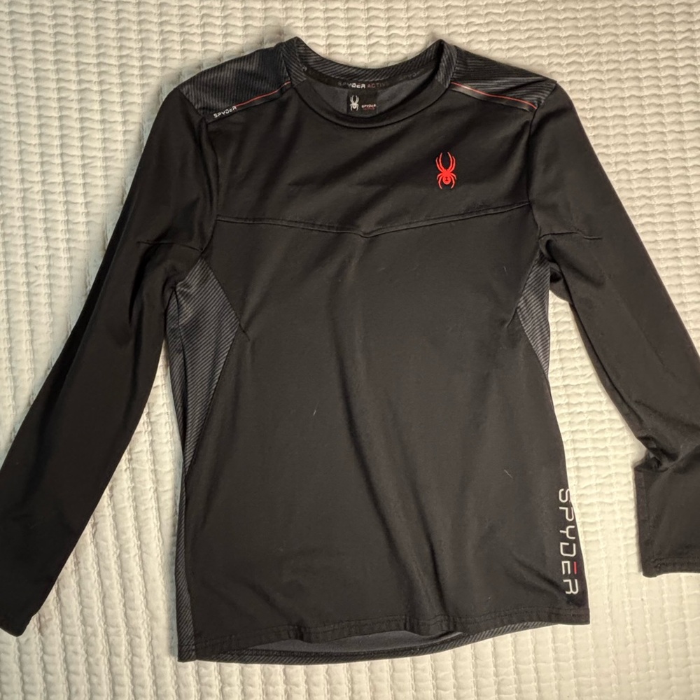 Spyder Active‎ Black Long Sleeve Youth M Performance Base Layer Top